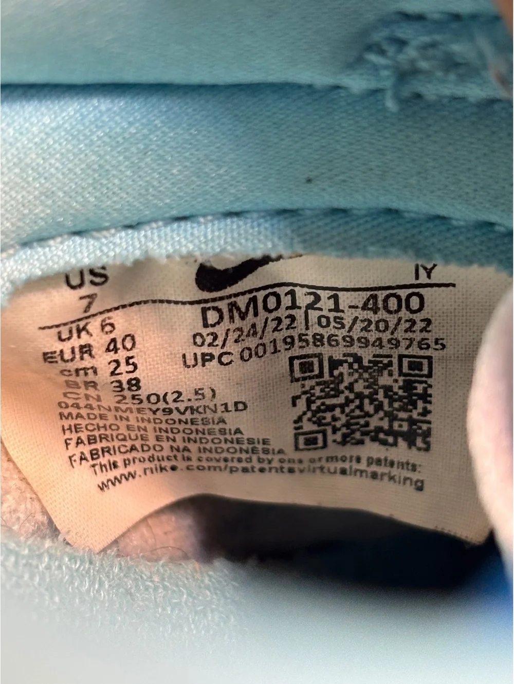 Nike dunk low retro QS argon 2022